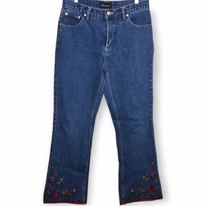No Boundaries Y2K Boho Embroidered Bootcut Jeans size 9